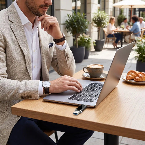 cle usb type-c 512 go otg universelle haute vitesse homme resto cafe