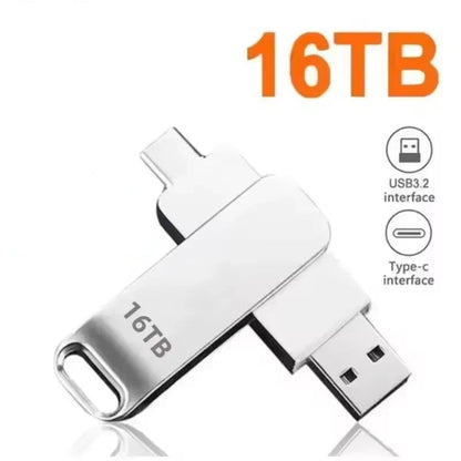 cle usb ultra-rapide type-c 3.2 16tb argent
