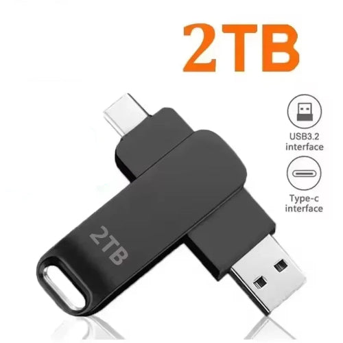 cle usb ultra-rapide type-c 3.2 2tb noir