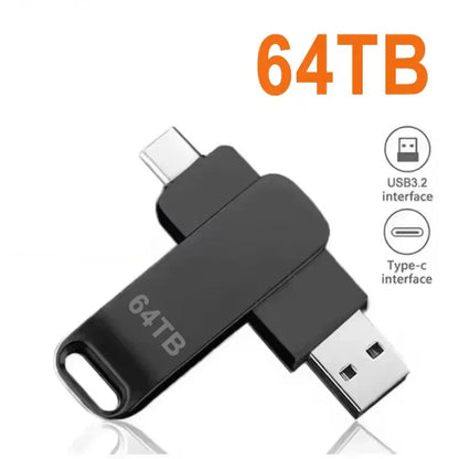 cle usb ultra-rapide type-c 3.2 64tb noir