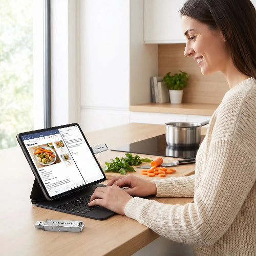 cle usb ultra-rapide type-c 3.2 femme fait recette