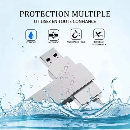 cle usb ultra-rapide type-c 3.2 resiste a l eau protection