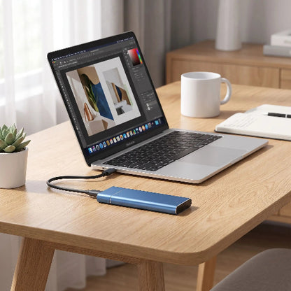 disque dur externe compact 8to bleu portable