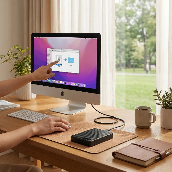 disque dur externe portable usb 3.0 femme transfert fichier