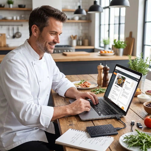disque dur externe usb 3.2 portable chef cuisinier transfert fichier