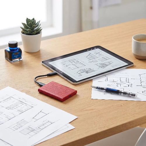 disque dur externe usb 3.2 portable rouge i pad