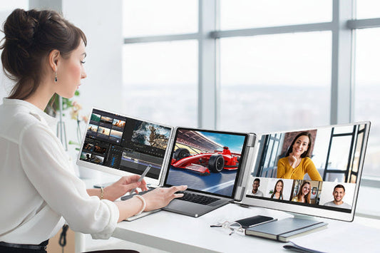 double ecran pour pc portable trois moniteur