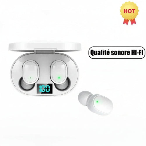 ecouteur bluetooth immersif haute qualite blanc