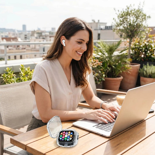 ecouteur traducteur temps reel ia femme portable plante balcon
