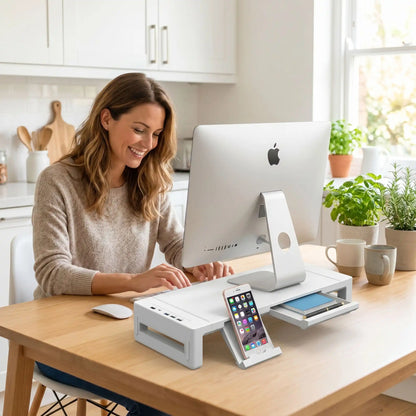 Support ordinateur | Réglable avec tiroir USB