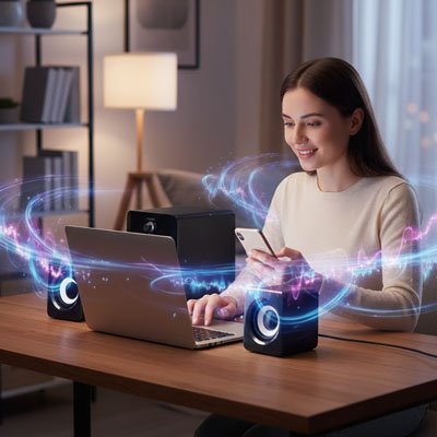 Haut parleur pour PC sonore claire des basses 