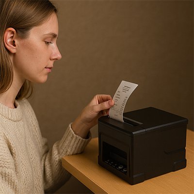 Imprimante thermique changement papier rapide