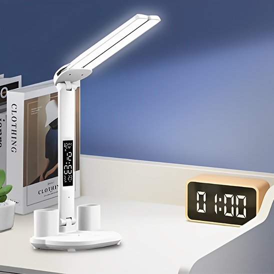 Lampe Bureau affichage digital ecran led affiche heure temperature 