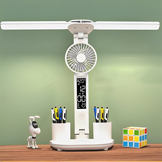 Lampe Bureau compartiments integres ranger stylos petites fournitures