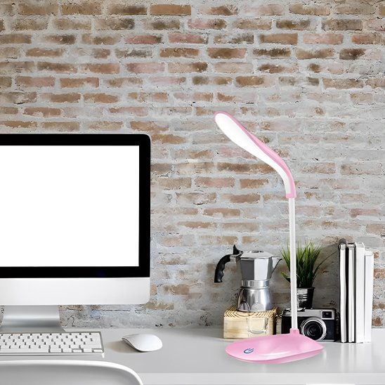 Lampe de bureau format compact reduit espace travail 