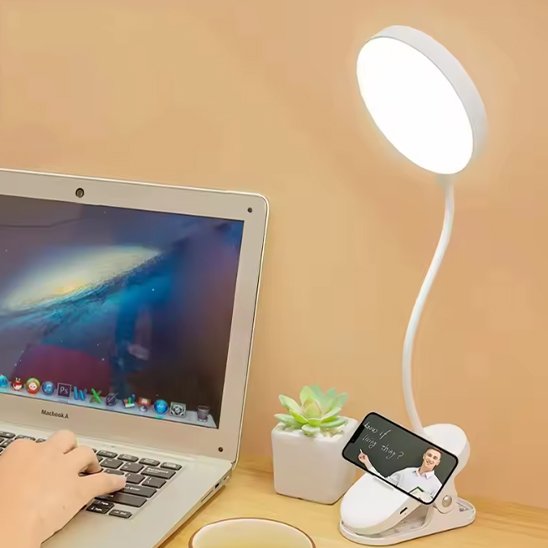Lampe de bureau tete plate circulaire