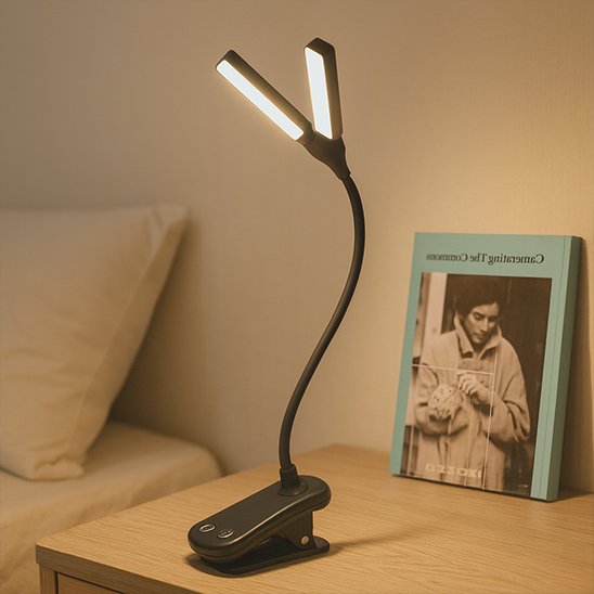 Lampe de lecture boutons integres base regler intensite lumineuse