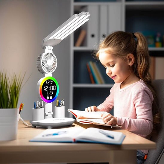 Lampes de bureau ambiance lumineuse fille lecture