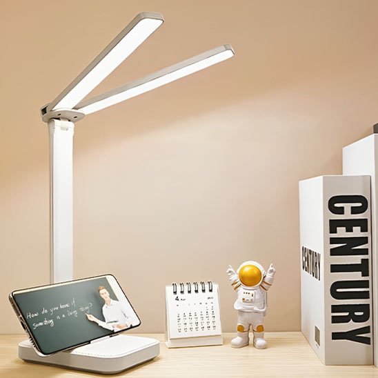 Lampes de bureau systeme double bras articule