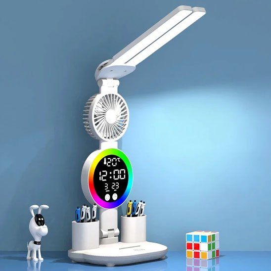 Lampes de bureau ventilateur integre horloge