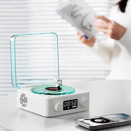 mini enceinte table chevet transformee