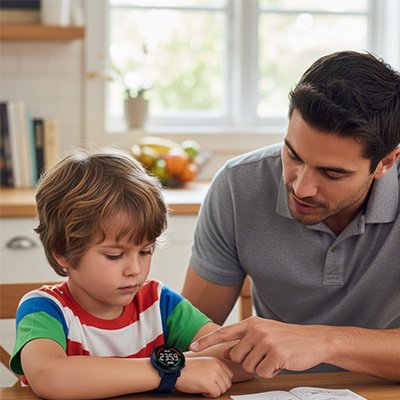 Montre enfant​ materiau souple durable 