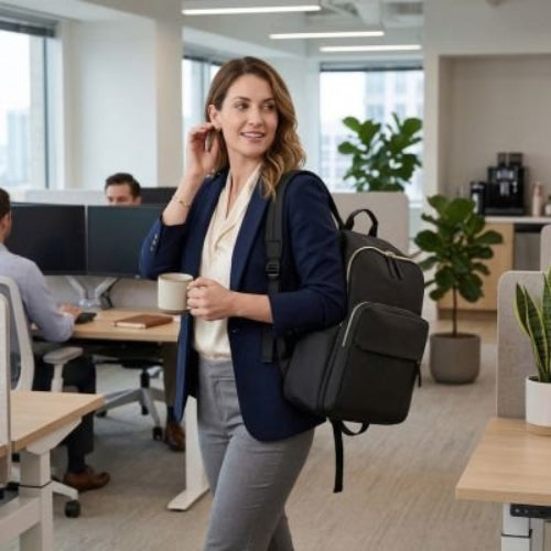 sac a dos ordinateur femme elegance pro noir femme au travail