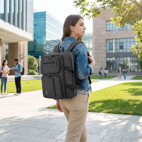 sac a dos ordinateur portable 3 en 1 hydrofuge gris femme au cegep