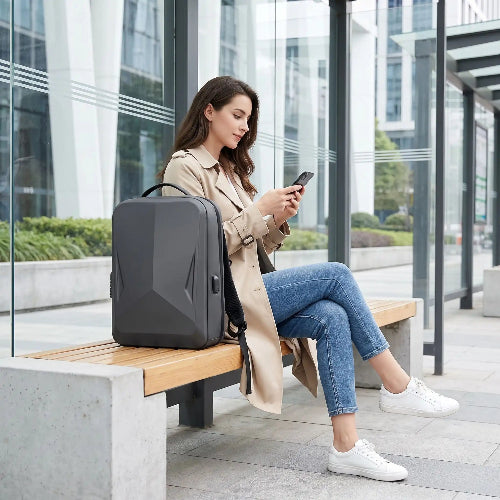 sac a dos pour ordinateur ergonomique extensible femme arret autobus