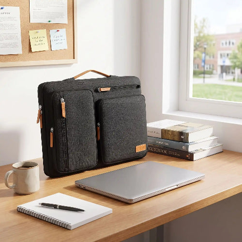 sac ordinateur protection 360 bureau en bois pad cafe