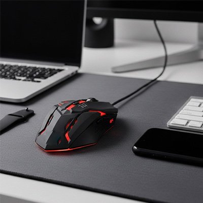 Souris filaire cable tresse resistant garantissant transmission sans latence