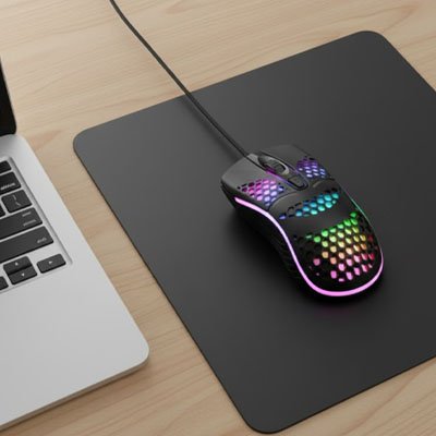 Souris filaire forme ergonomique ambidextre