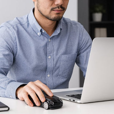 souris sans fil ergonomique voiture retro