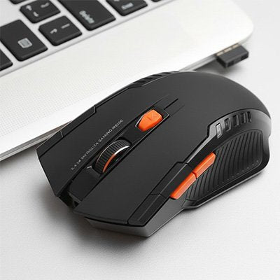 Souris sans fil gamer​ eclairage accent orange