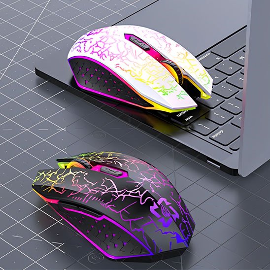Souris sans fil led multicolore