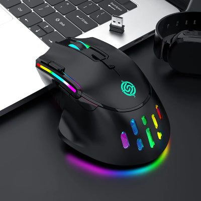 souris sans fil gaming rgb 10 boutons noir