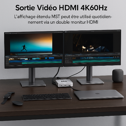 station accueil mac mini m4 2 ecran