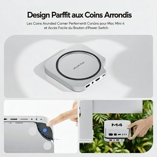 station accueil mac mini m4 coin arrondi