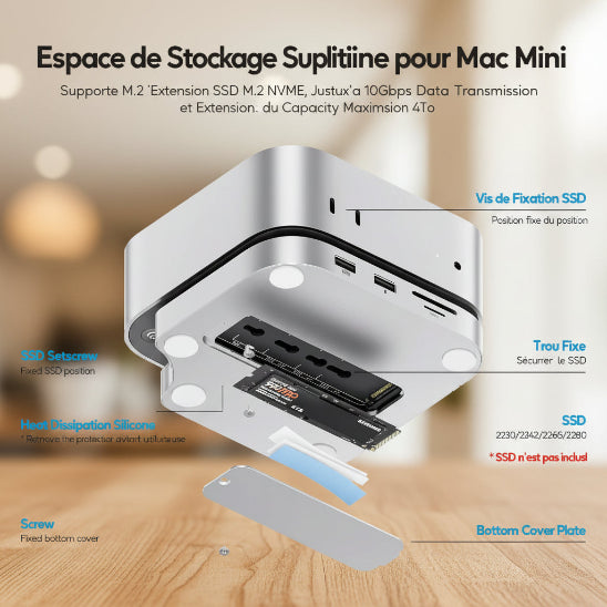 station accueil mac mini m4 ssd m.2 nvme