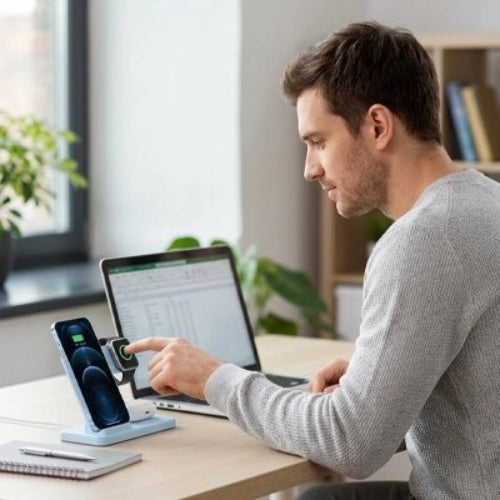 station de charge multidevice rapide homme montre intelligente 