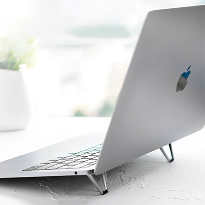 Support ordinateur portable aluminium avec finition argentée