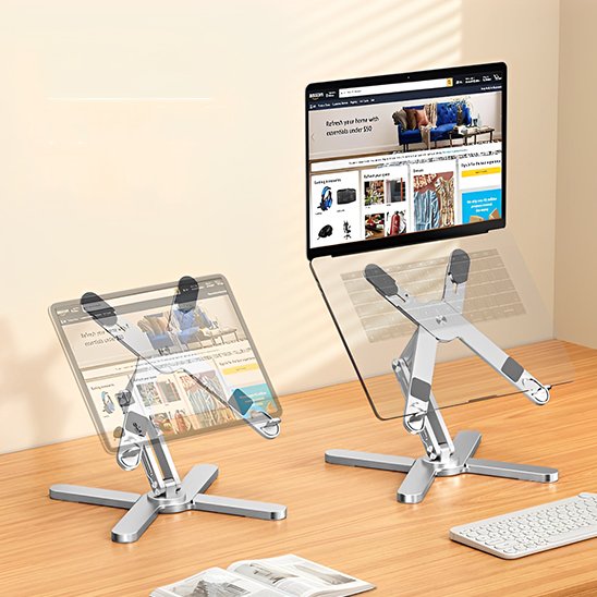 Support ordinateur portable base en x stable