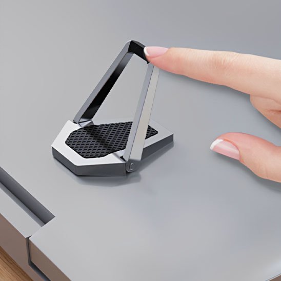 Support ordinateur portable design hexagonal compact