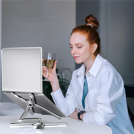 Support ordinateur portable mecanisme rotation pivotement 