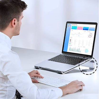 Support ordinateur portable position travail confortable 