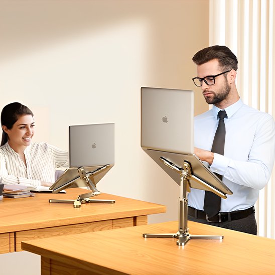 Support ordinateur portable station debout compatible