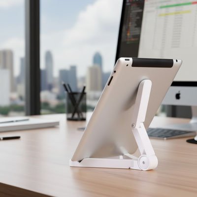 Support pour tablette base large appuis latéraux 