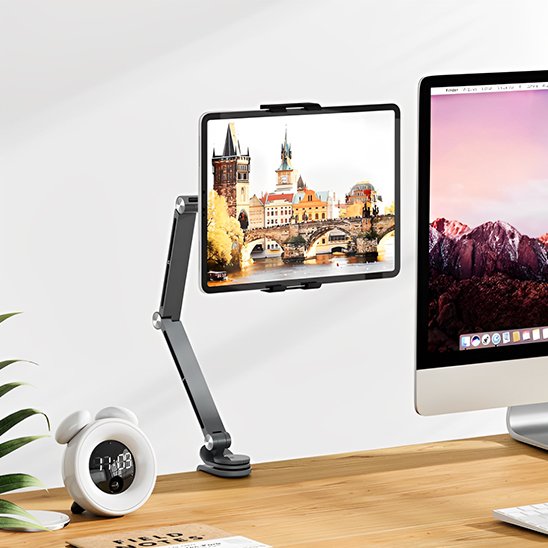 Support pour tablette fixation par pince