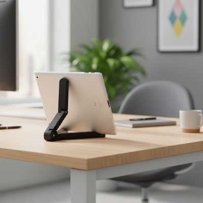 Support pour tablette mecanisme permettant replie complet