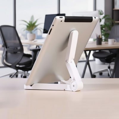 Support pour tablette rangement compact 